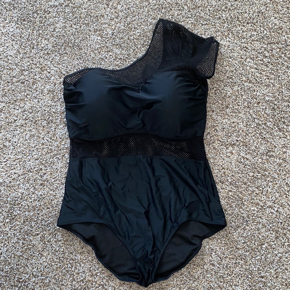 Mesh One Sleeve Bathing Suit